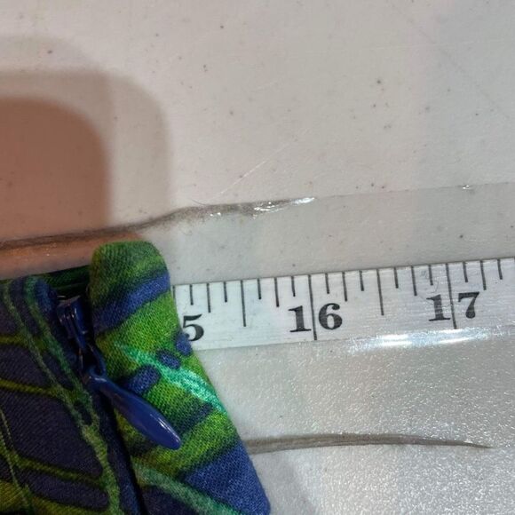 Banana Republic Women’s Tropical Green Blue Vacation Linen Blend Skirt Size 6 - Picture 5 of 9